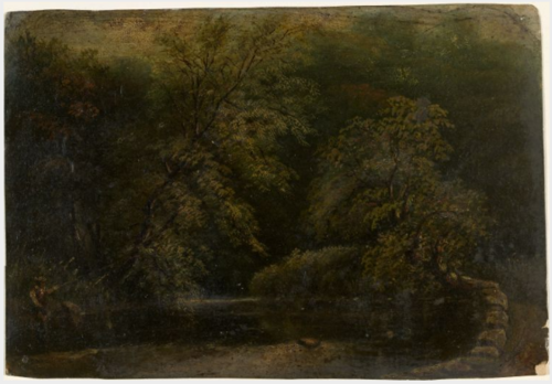 A Fisherman in a Stream, 1852, William Howis senior