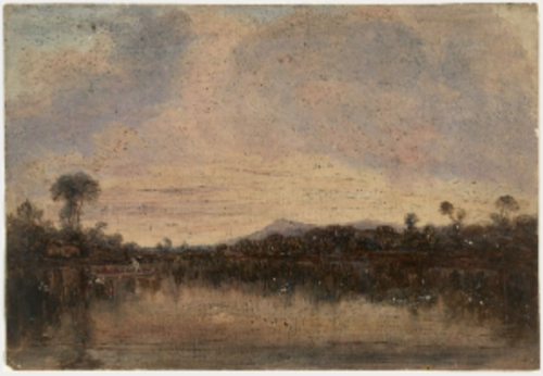 Boatmen on a Lake, 1853, William Howis senior