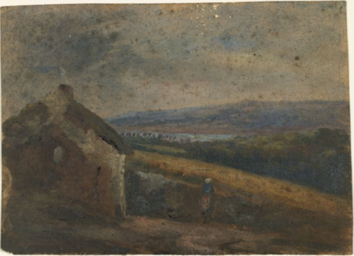 A Woman outside a Cottage, , William Howis junior