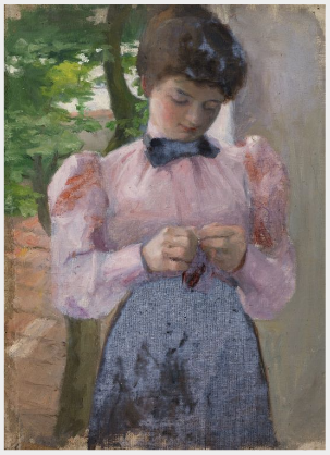 Portrait of a Girl in a Pink Blouse, , Clare Marsh