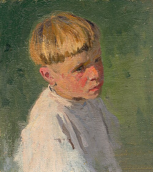 Štúdia hlavy sedliackeho chlapčeka, 1880, Tivadar Zemplényi