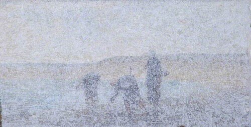 Digging for Bait, Group on the Seashore, , Auguste Feyen-Perrin