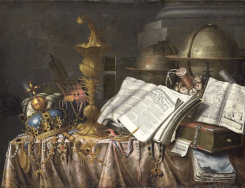 Vanitas stilleven, 1662, Edwaert Collier
