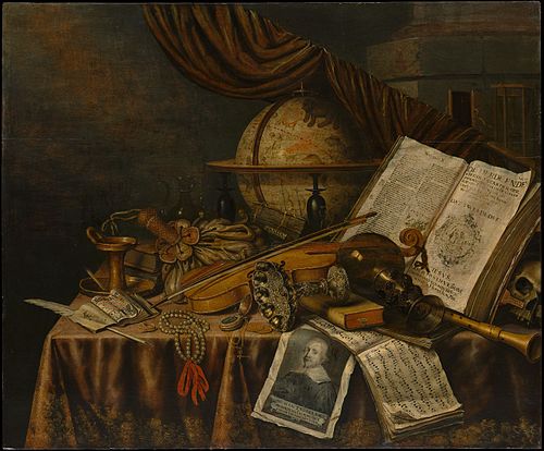 Vanitas Still Life, 1662, Edwaert Collier