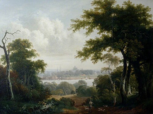 Southampton from Bitterne, Peartree Green, 1820, Tobias Young