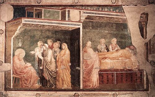 Birth and Naming of the Baptist, 1320, Giotto