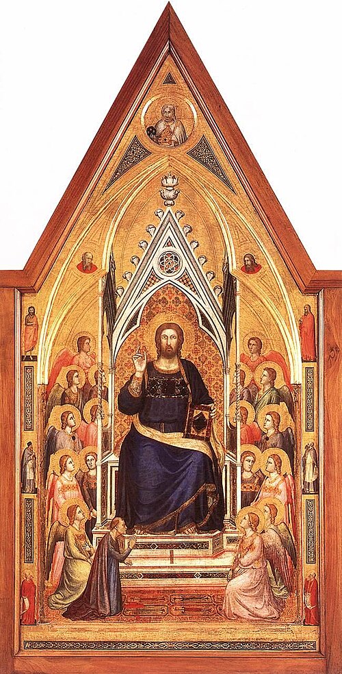 The Stefaneschi Triptych: Christ Enthroned, 1330, Giotto