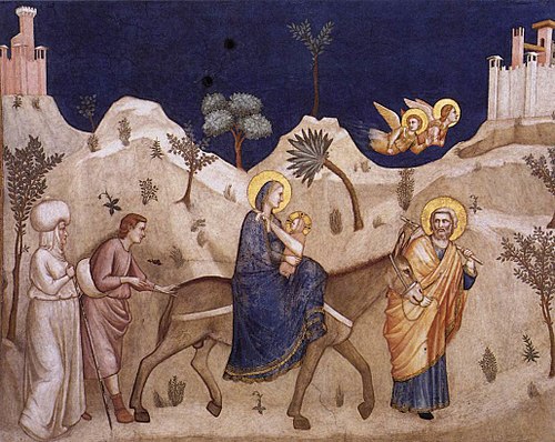 Flight into Egypt, 1315, Giotto