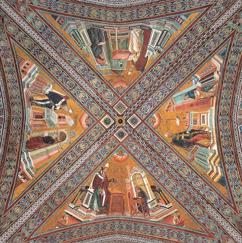 Vault of the Doctors of the Church, 1291, Giotto