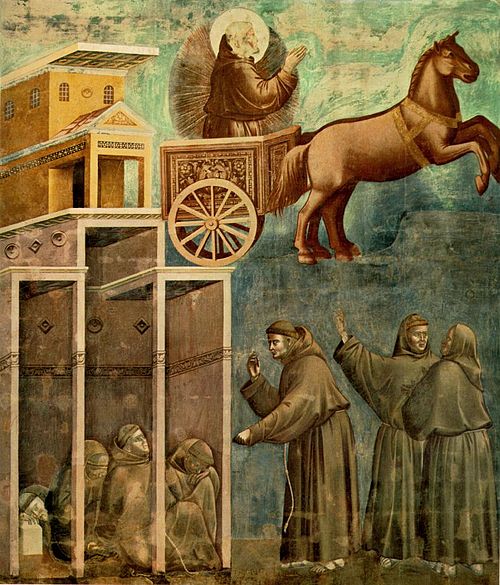 Vision of the Flaming Chariot, 1295, Giotto