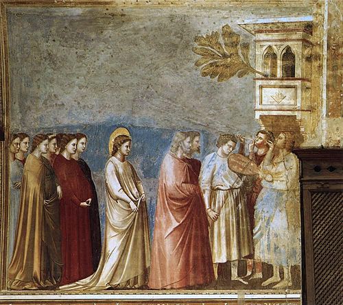 La Procession du Mariage de la Vierge, 1300, Giotto