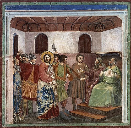 Le Christ devant le Grand Prêtre Caïphe, 1303, Giotto