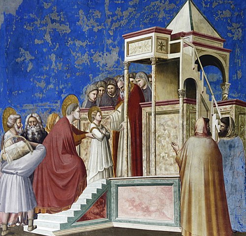 La Présentation de la Vierge au temple, 1300, Giotto