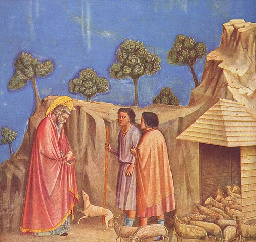 Joachim chez les bergers, 1300, Giotto