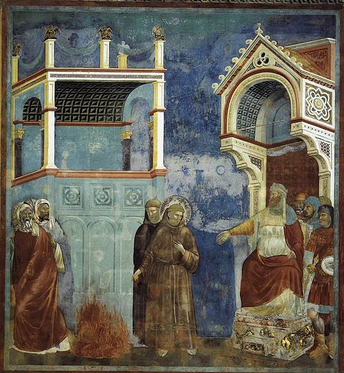 St Francis before the Sultan, 1295, Giotto