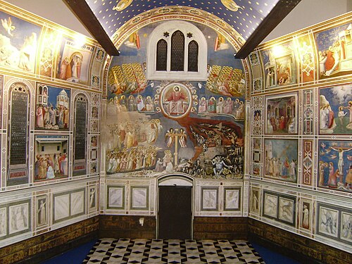 Frescoes in the Scrovegni Chapel by Giotto, 1300, Giotto