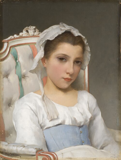 Portrait of a Young Girl, 1880, Hugo Salmson