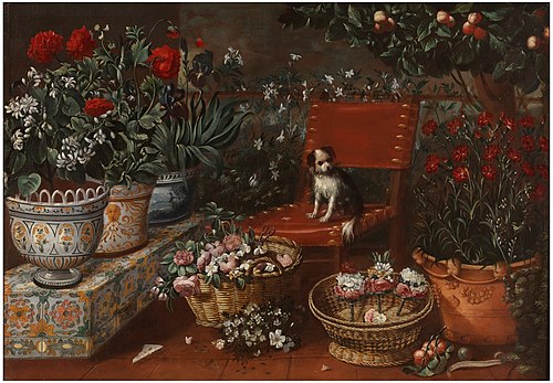 Garden Scene with Dog, 1660, Tomás Yepes