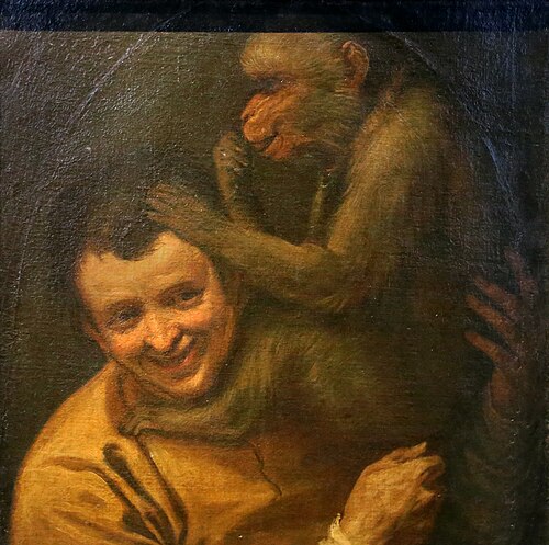 Man with a Monkey, , Annibale Carracci