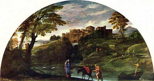 Paysage avec la Fuite en Égypte, 1604, Annibale Carracci