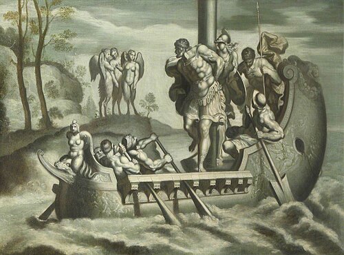 Ulysses and the Sirens, , Annibale Carracci