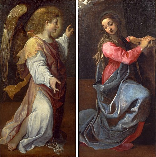 Arcangelo Gabriele e Vergine Annunciata, 1550, Annibale Carracci