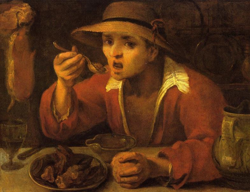 The bean eater, 1650, Annibale Carracci
