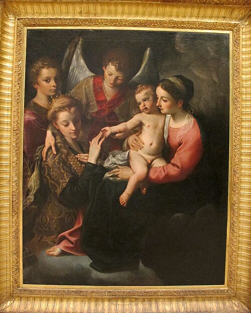 Mystic marriage of Saint Catherine of Alexandria, 1585, Annibale Carracci