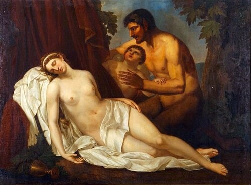 Venus inebriated by a Satyr ("La Nuda"), 1550, Annibale Carracci