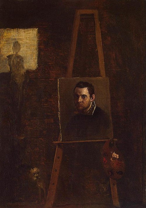 Self-portrait at the Easel, 1604, Annibale Carracci