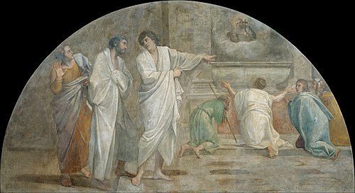 Apparition of Saint Didacus above his sepulchre, 1605, Annibale Carracci