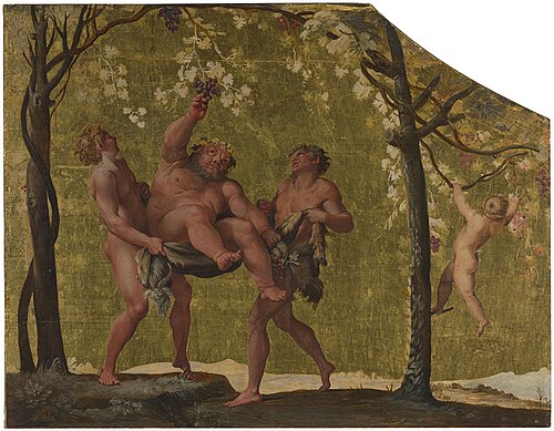 Silenus gathering Grapes, 1598, Annibale Carracci