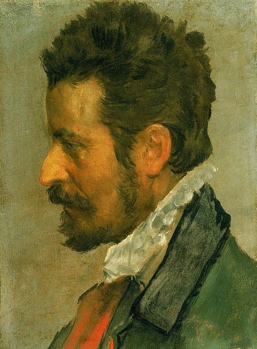 Head of a Man in Profile, 1591, Annibale Carracci