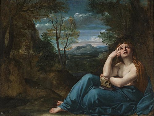 Mary Magdalene in a landscape, 1599, Annibale Carracci