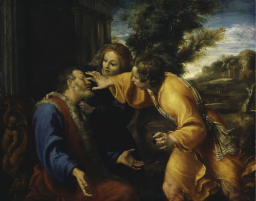 Tobit heals his father's eyes, 1600, Annibale Carracci