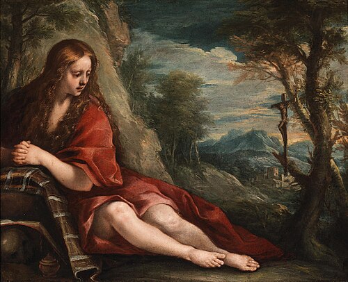 Saint Mary Magdalene in the Wilderness, , Annibale Carracci