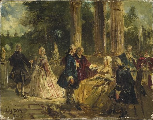 "Rococo". Study, 1854, Ludwig von Hagn