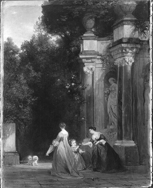 Im Garten Colonna in Rom, 1867, Ludwig von Hagn