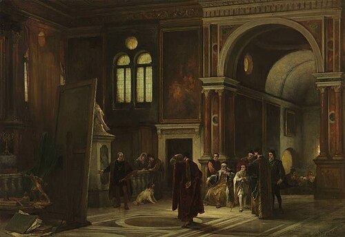 Atelierbesuch, 1881, Ludwig von Hagn