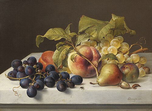 Fruit still life, 1882, Johann Wilhelm Preyer
