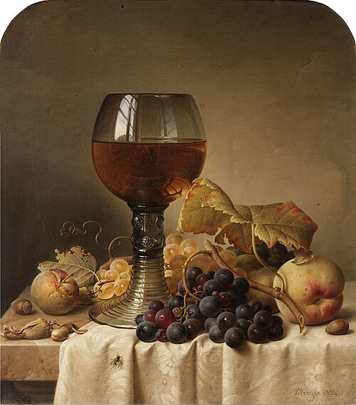Fruit and a Goblet, 1854, Johann Wilhelm Preyer