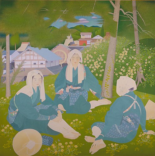 Women Peddlars, 1927, Tsuchida Bakusen