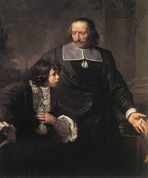 Un précepteur et son élève, 1675, Claude Lefèbvre