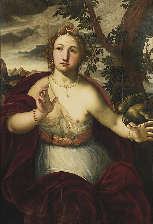 A Lady bitten by a Parrot., , Otto van Veen