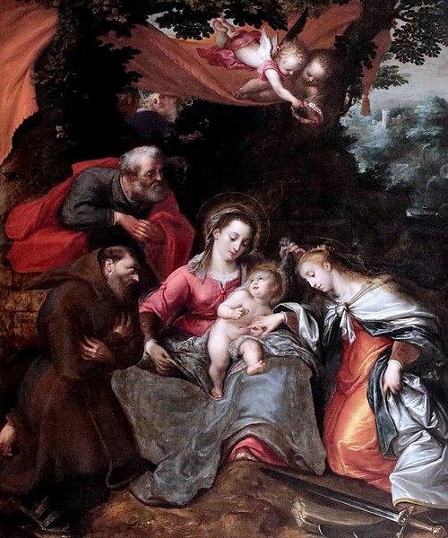 Le mariage mystique de Sainte Catherine, 1589, Otto van Veen