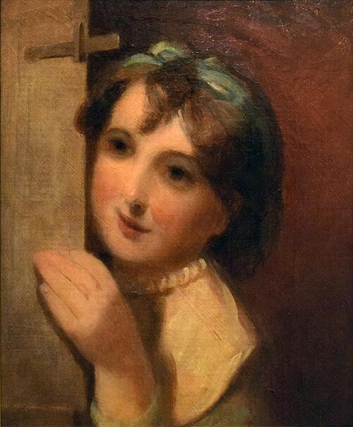 Mischief (Girl's Head), 1866, Thomas Sully