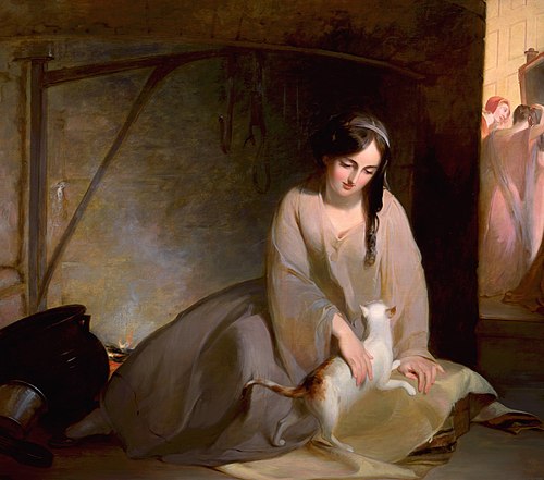 Cinderella at the Kitchen Fire, 1843, Thomas Sully