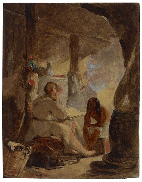 Robinson Crusoe and Friday in the Cave, , Thomas Sully