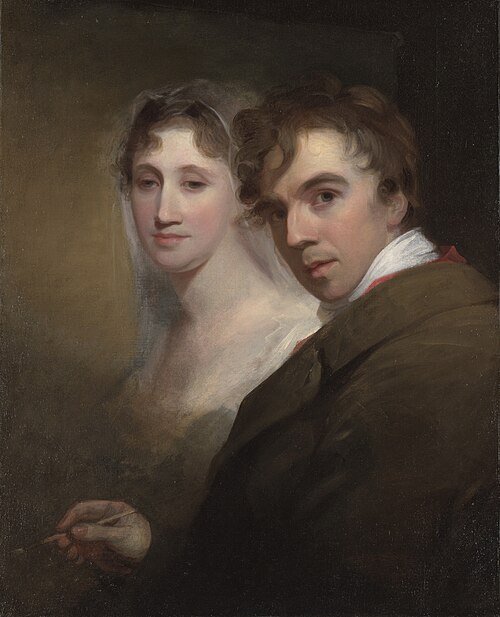 Self-Portrait of the Artist Painting His Wife (Sarah Annis Sully), 1810, Thomas Sully