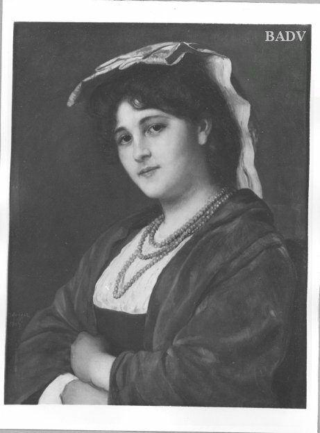 Mädchenbildnis mit Kopftuch, 1907, Franz Defregger